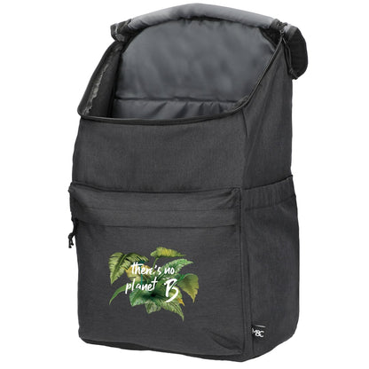 Left View of Gray Merchant & Craft Recycled 15" Laptop Backpack