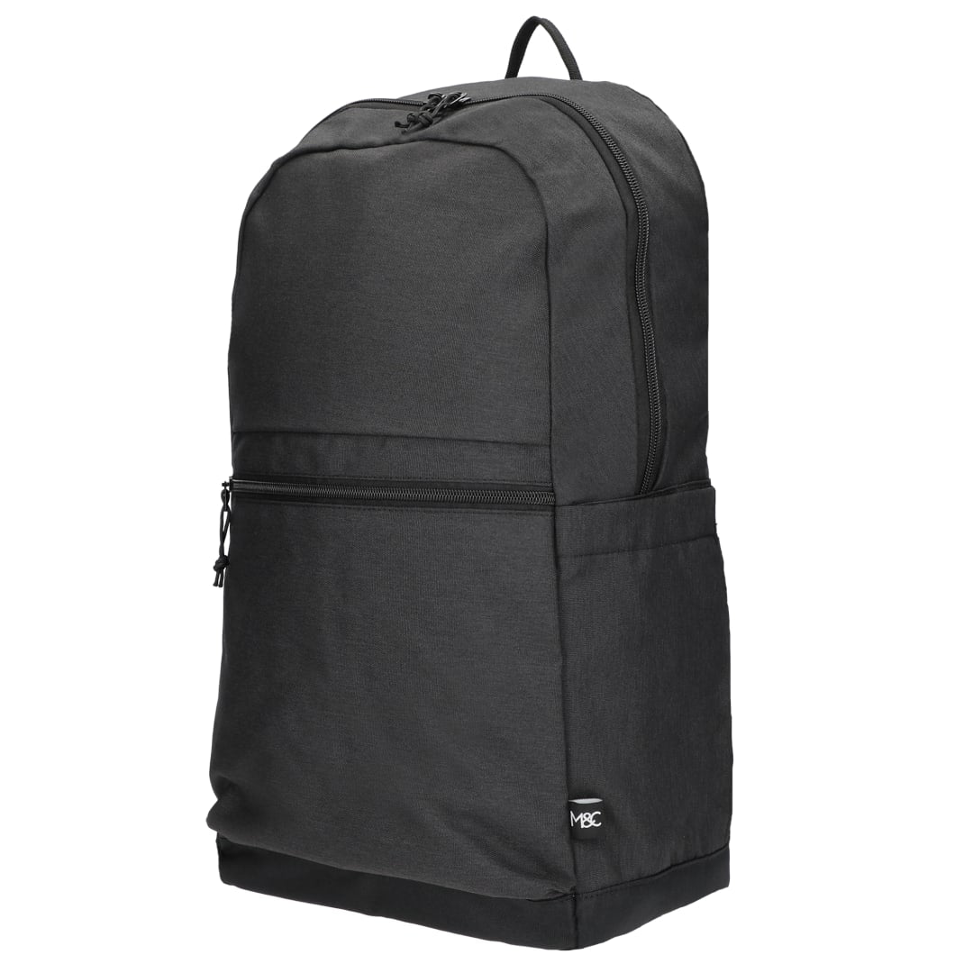 Left View of Gray Merchant & Craft Recycled 17" Laptop Backpack plain