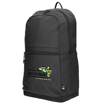 Left View of Gray Merchant & Craft Recycled 17" Laptop Backpack