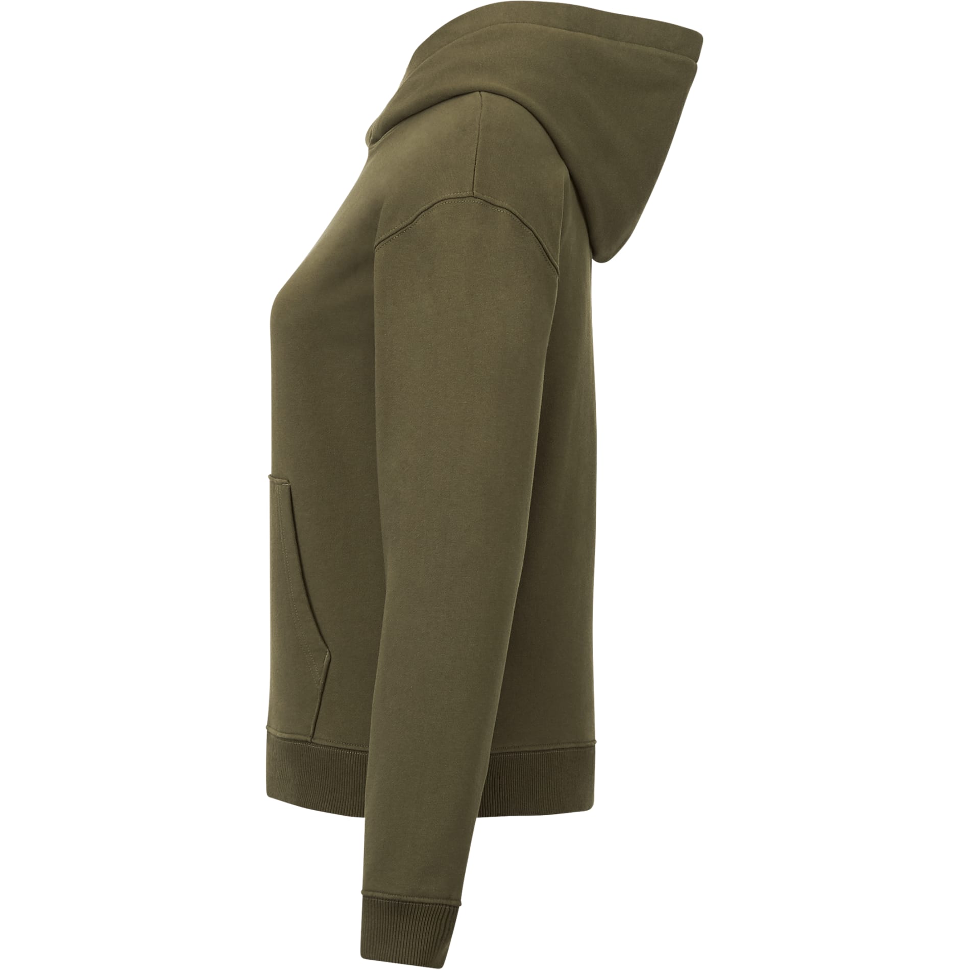 Left View of Green tentree Organic Cotton Classic Hoodie - Women's plain