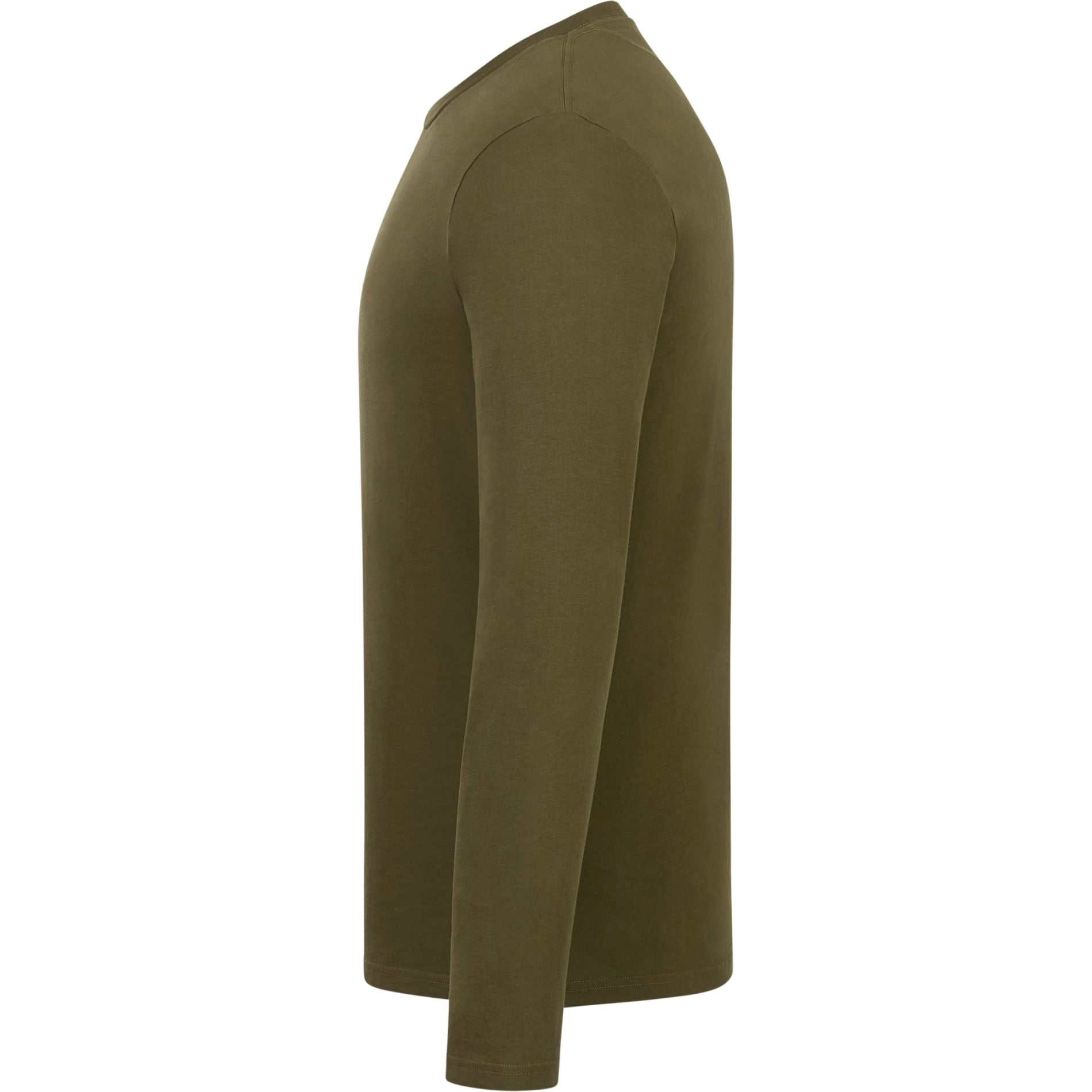 Left View of Green tentree Organic Cotton Longsleeve Tee - Men's plain