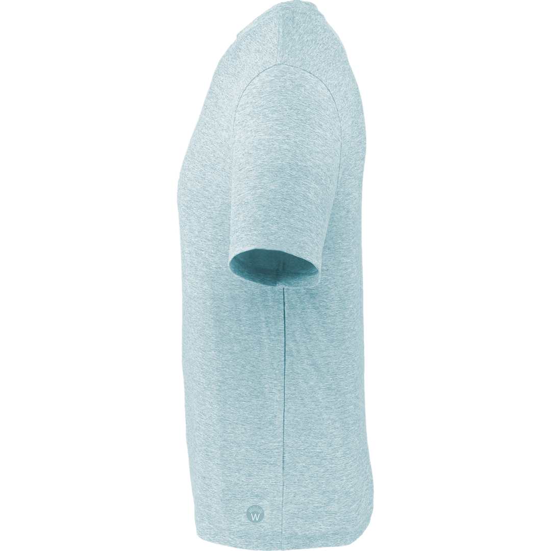 Left View of Green WELLABLE Men's Short Sleeve Tee plain