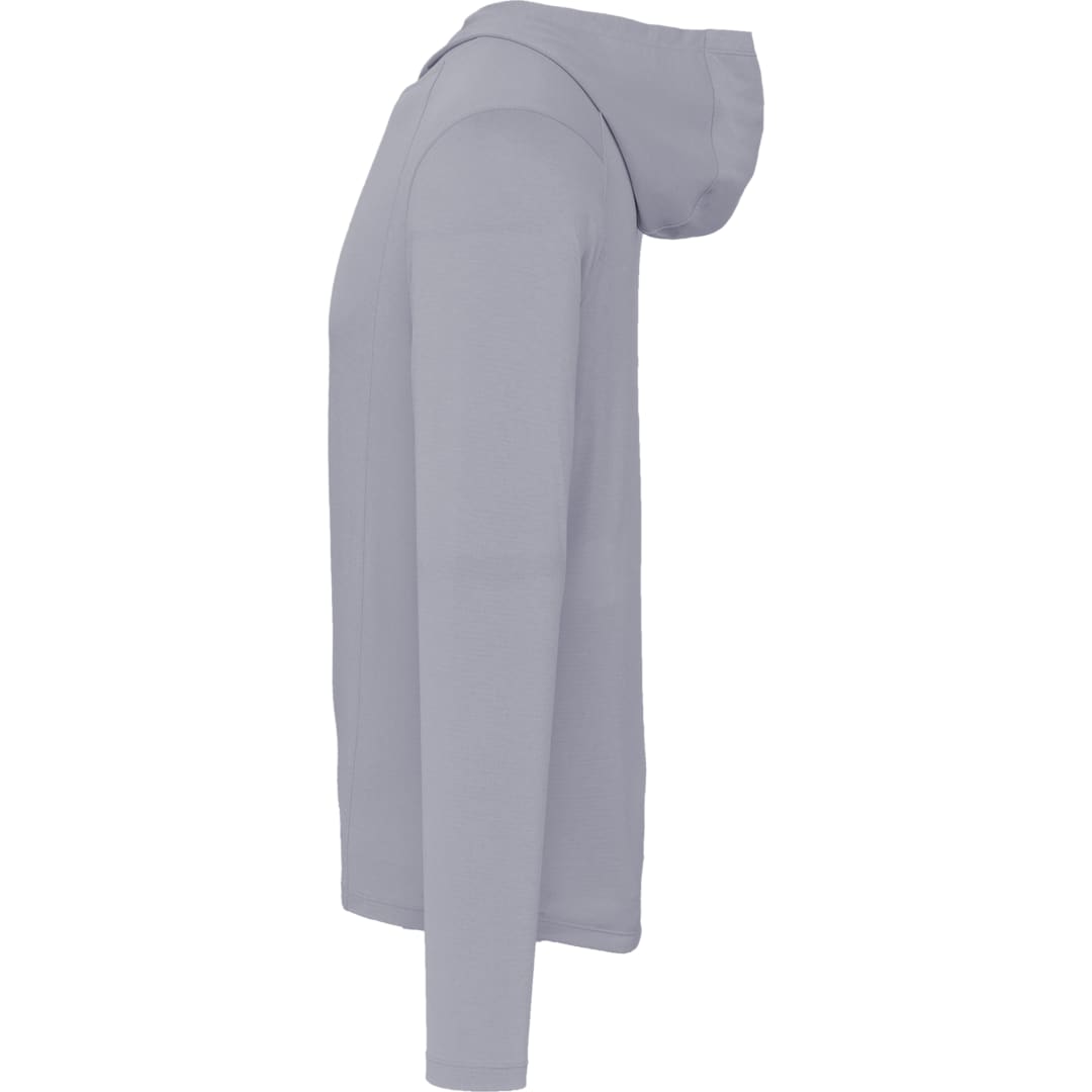 Left View of Grey IZU Everthing Performance Hoodie - Men's plain