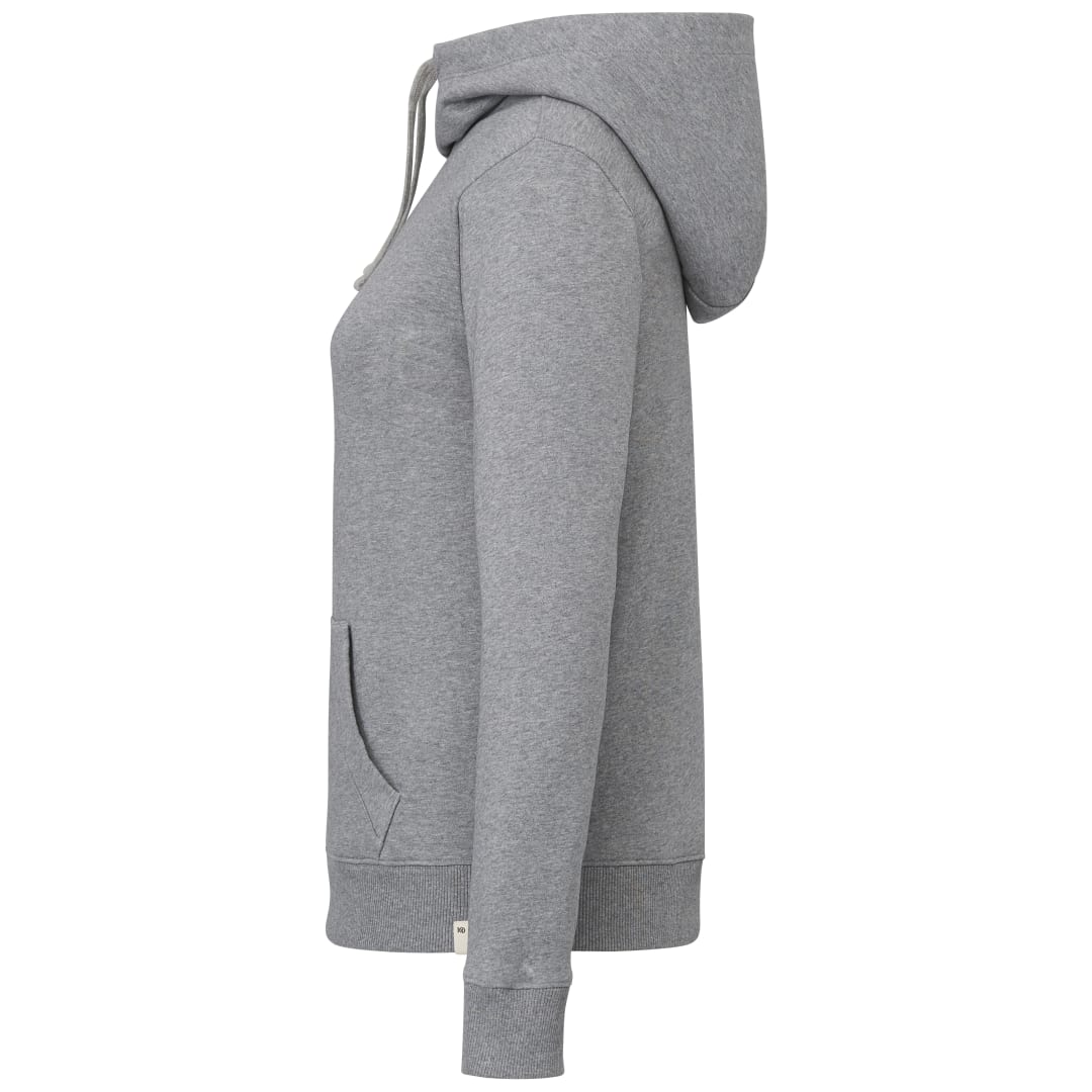 Left View of Grey tentree Organic Cotton Banshee Hoodie - Women's plain