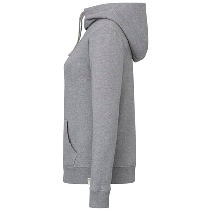 Left View of Grey tentree Organic Cotton Banshee Hoodie - Women's plain