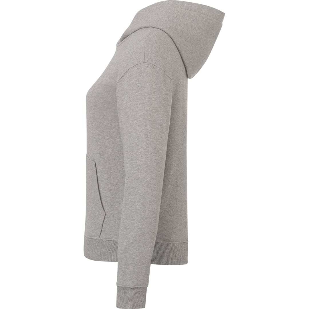 Left View of Grey tentree Organic Cotton Classic Hoodie - Women's plain