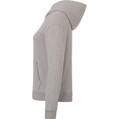 Left View of Grey tentree Organic Cotton Classic Hoodie - Women's plain