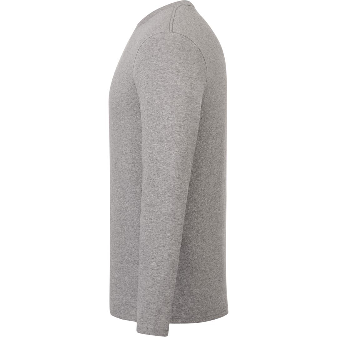 Left View of Grey tentree Organic Cotton Longsleeve Tee - Men's plain