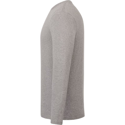 Left View of Grey tentree Organic Cotton Longsleeve Tee - Men's plain