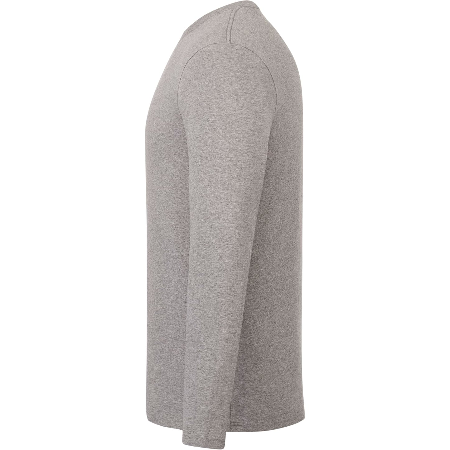 Left View of Grey tentree Organic Cotton Longsleeve Tee - Men's plain