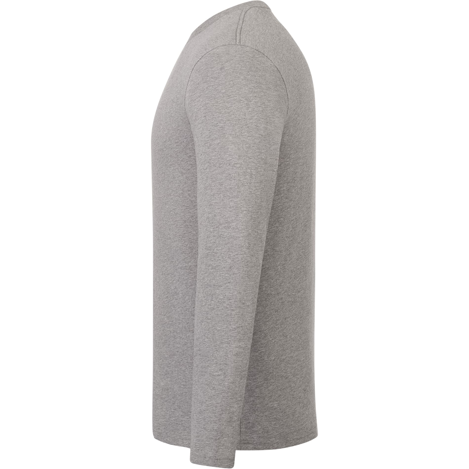 Left View of Grey tentree Organic Cotton Longsleeve Tee - Men's plain
