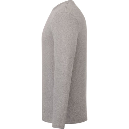 Left View of Grey tentree Organic Cotton Longsleeve Tee - Men's plain