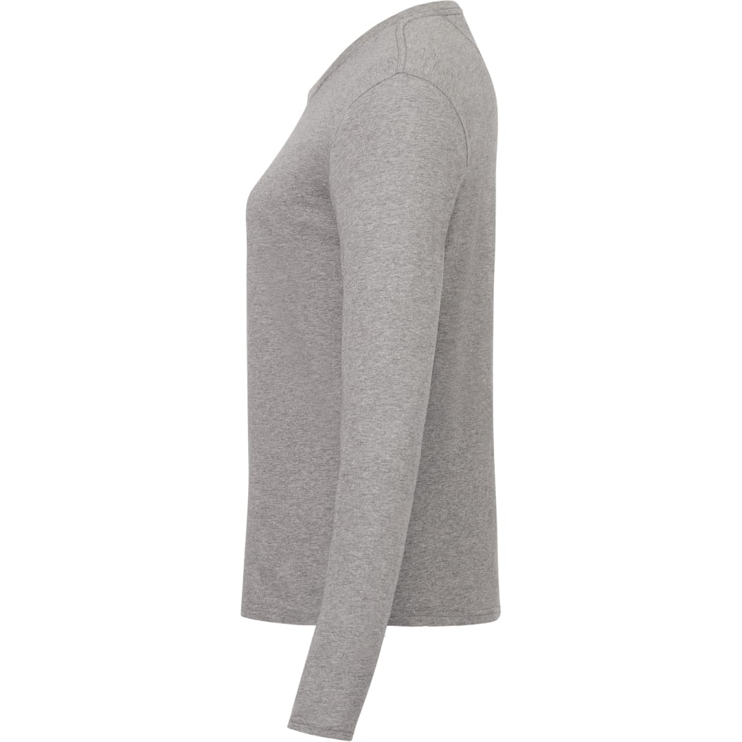 Left View of Grey tentree Organic Cotton Longsleeve Tee - Women's plain