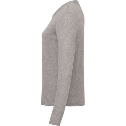 Left View of Grey tentree Organic Cotton Longsleeve Tee - Women's plain