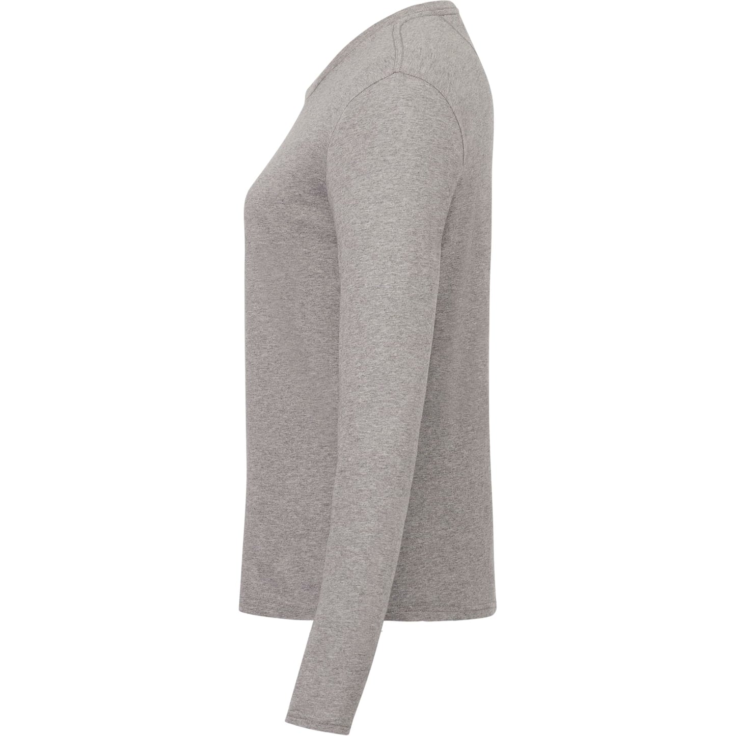 Left View of Grey tentree Organic Cotton Longsleeve Tee - Women's plain