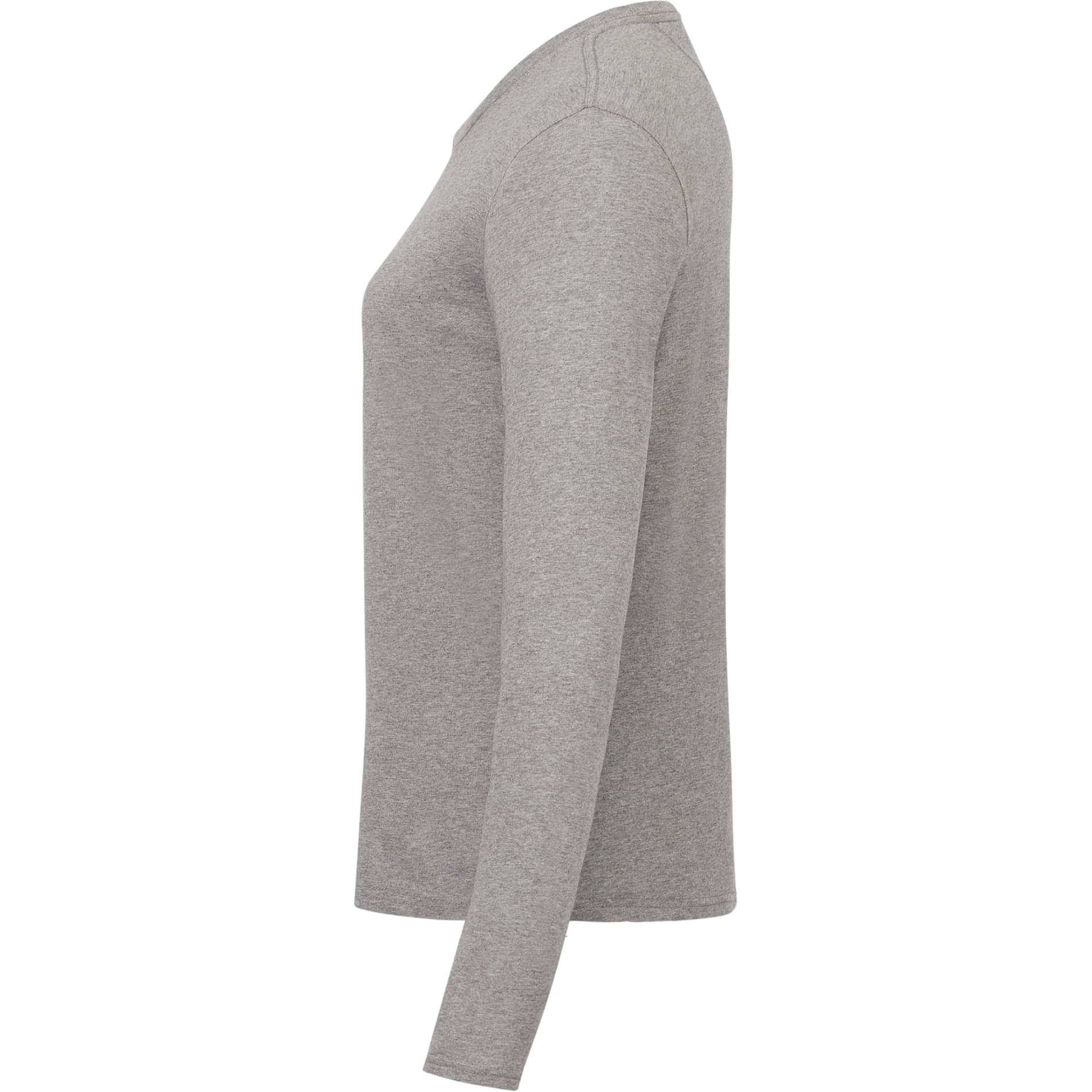 Left View of Grey tentree Organic Cotton Longsleeve Tee - Women's plain