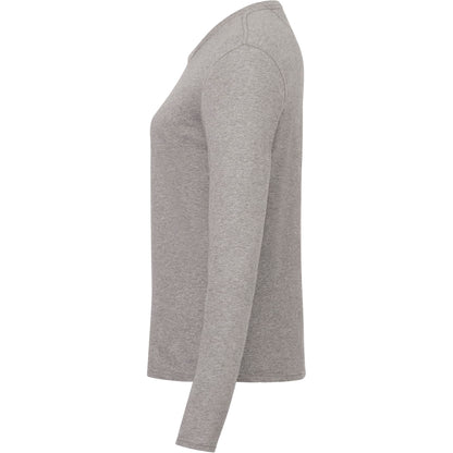 Left View of Grey tentree Organic Cotton Longsleeve Tee - Women's plain