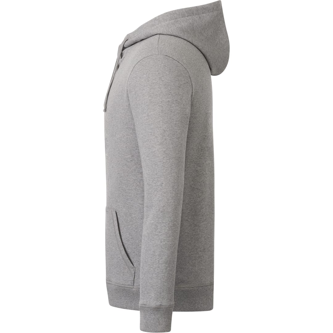 Left View of Grey tentree Organic Cotton Zip Hoodie - Men's plain