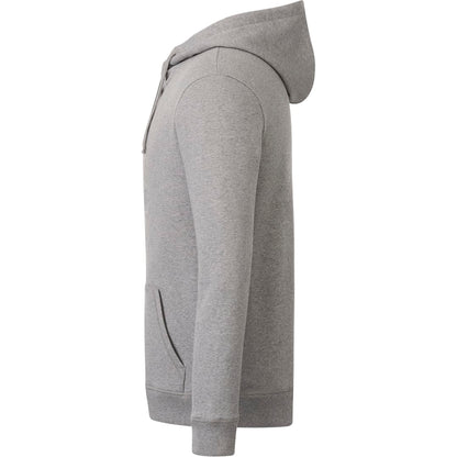 Left View of Grey tentree Organic Cotton Zip Hoodie - Men's plain