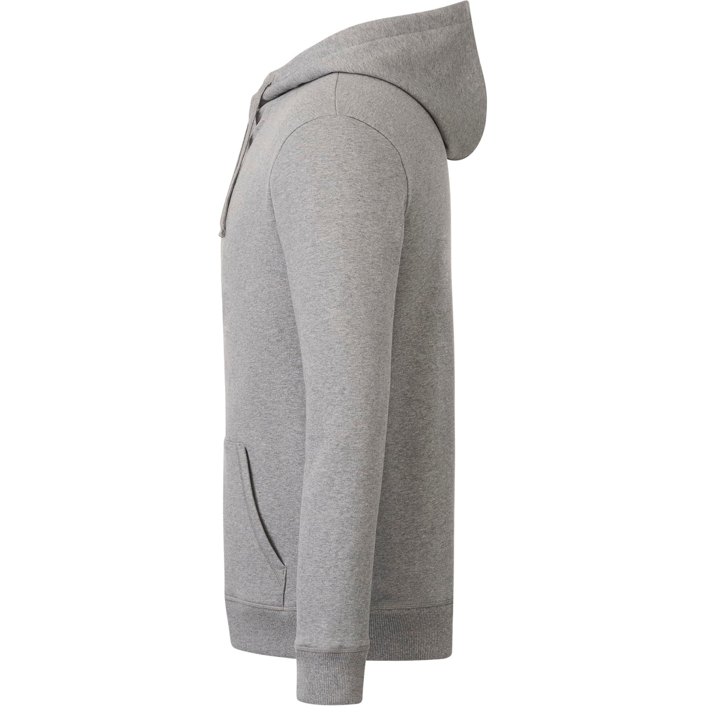 Left View of Grey tentree Organic Cotton Zip Hoodie - Men's plain