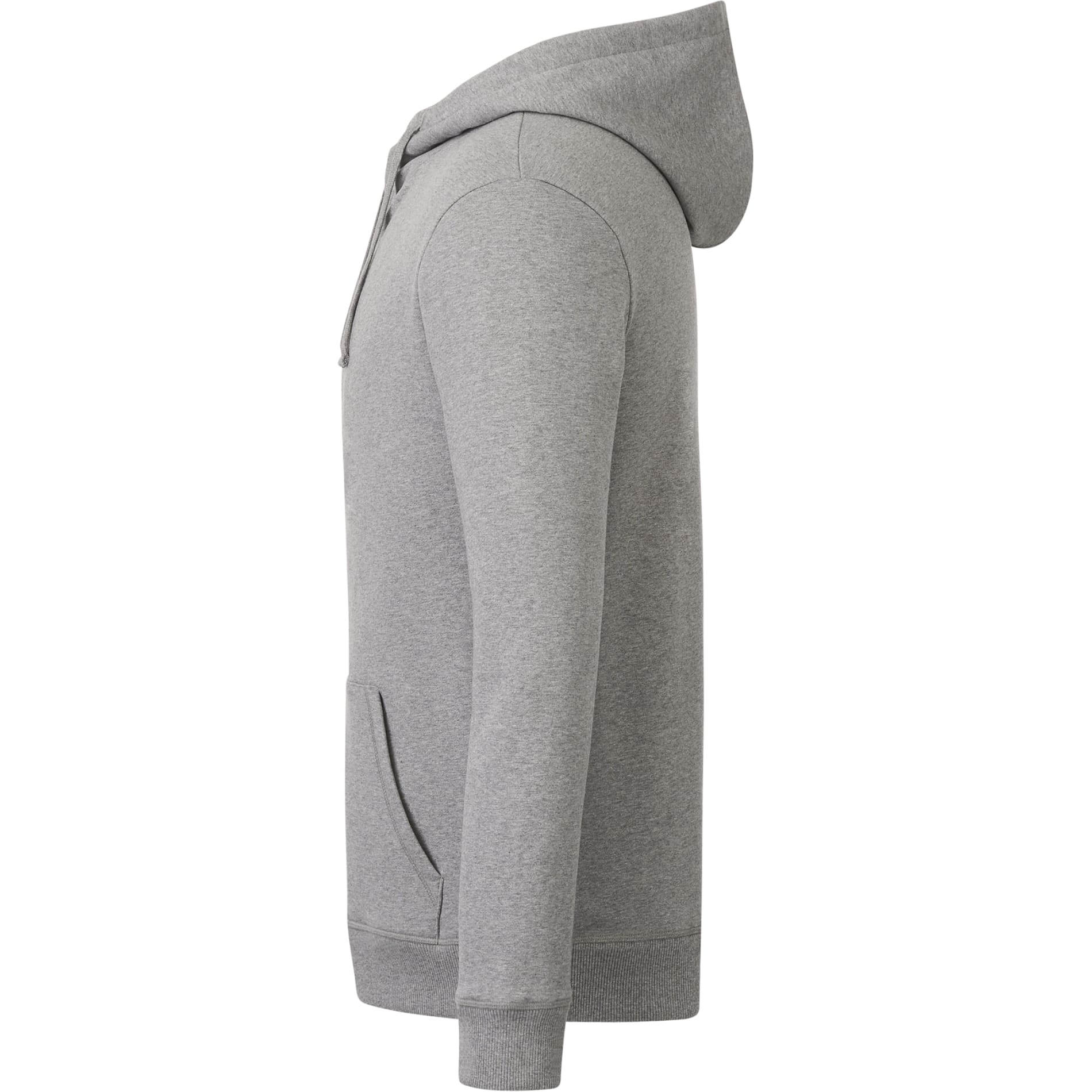 Left View of Grey tentree Organic Cotton Zip Hoodie - Men's plain