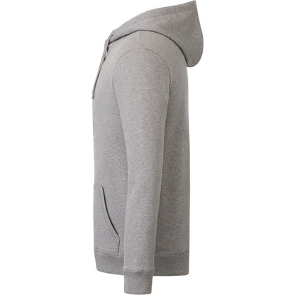 Left View of Grey tentree Organic Cotton Zip Hoodie - Men's plain