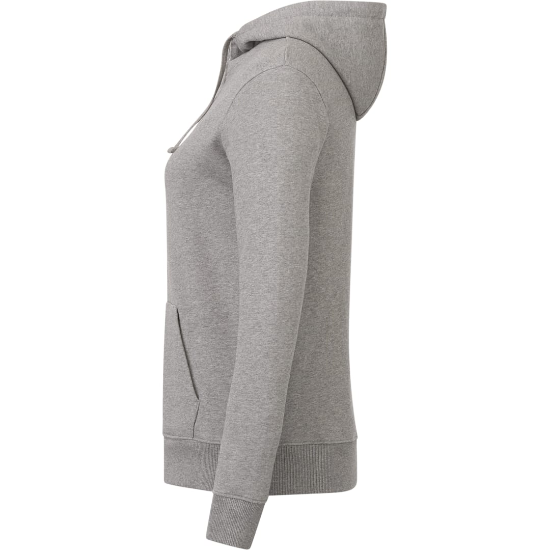 Left View of Grey tentree Organic Cotton Zip Hoodie - Women's plain