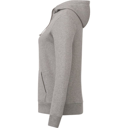Left View of Grey tentree Organic Cotton Zip Hoodie - Women's plain