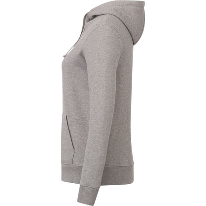 Left View of Grey tentree Organic Cotton Zip Hoodie - Women's plain