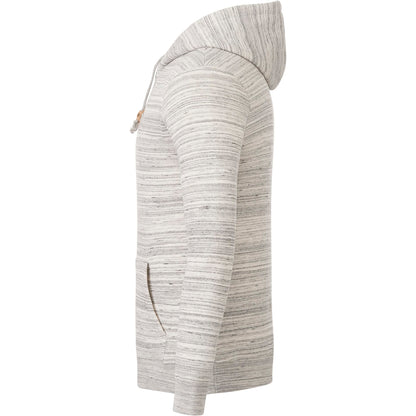 Left View of Grey tentree Space Dye Classic Hoodie - Men's plain