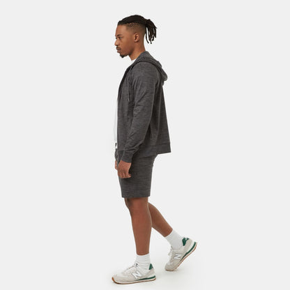Left View of Grey tentree Stretch Knit Zip Up - Men's plain
