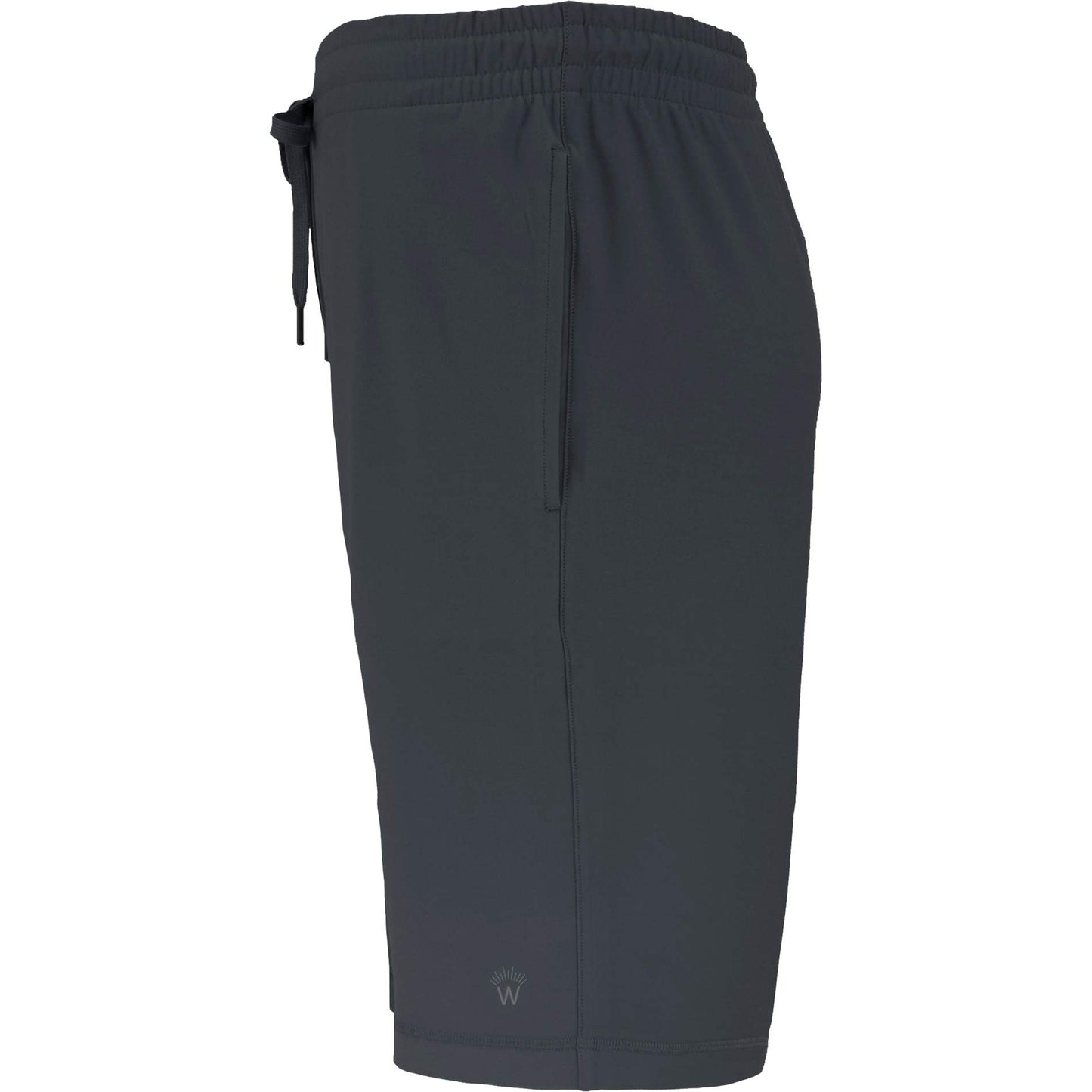 Left View of Grey WELLABLE Men's Knit Short plain
