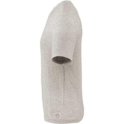 Left View of Grey WELLABLE Men's Short Sleeve Tee plain