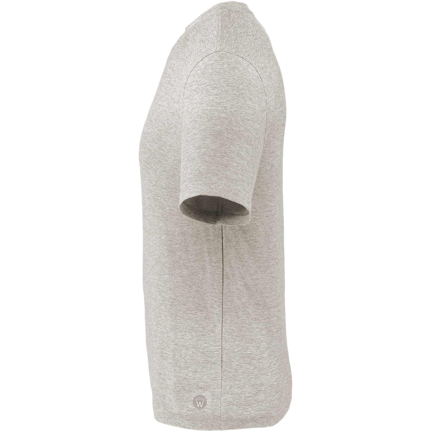 Left View of Grey WELLABLE Men's Short Sleeve Tee plain