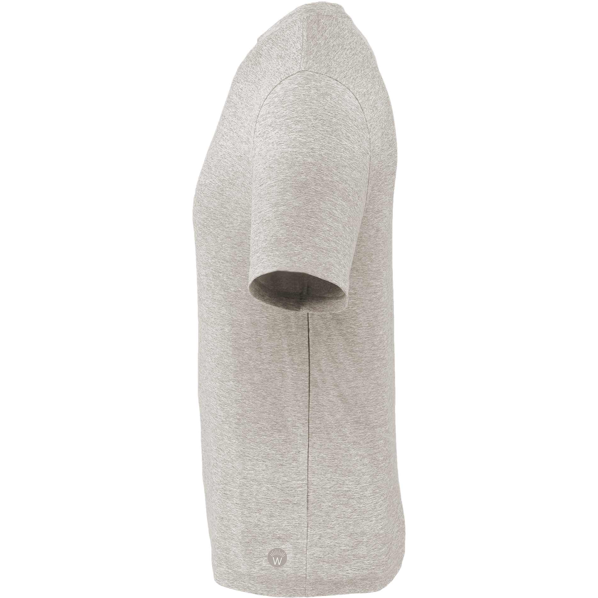 Left View of Grey WELLABLE Men's Short Sleeve Tee plain