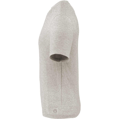 Left View of Grey WELLABLE Men's Short Sleeve Tee plain