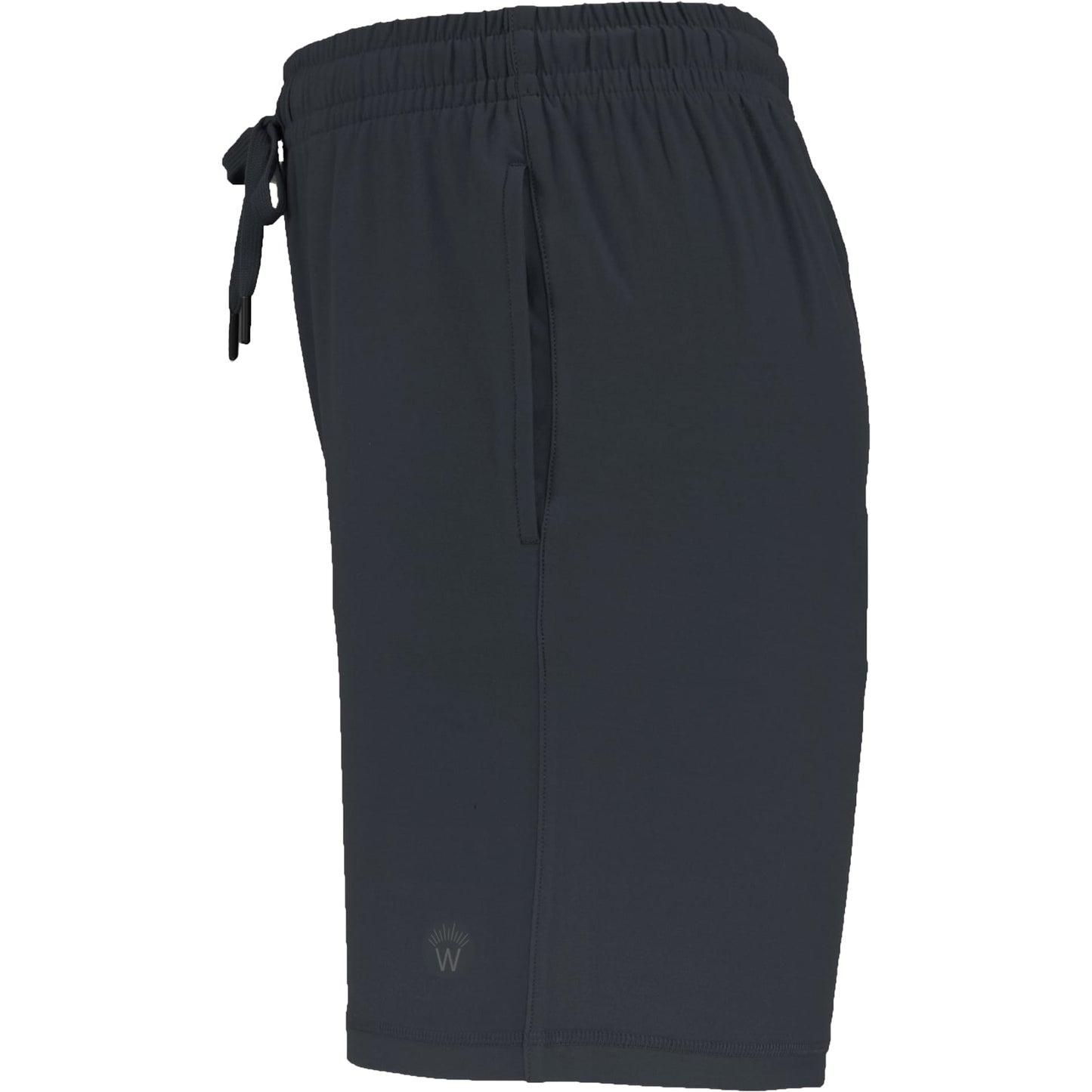 Left View of Grey WELLABLE Women's Knit Short plain