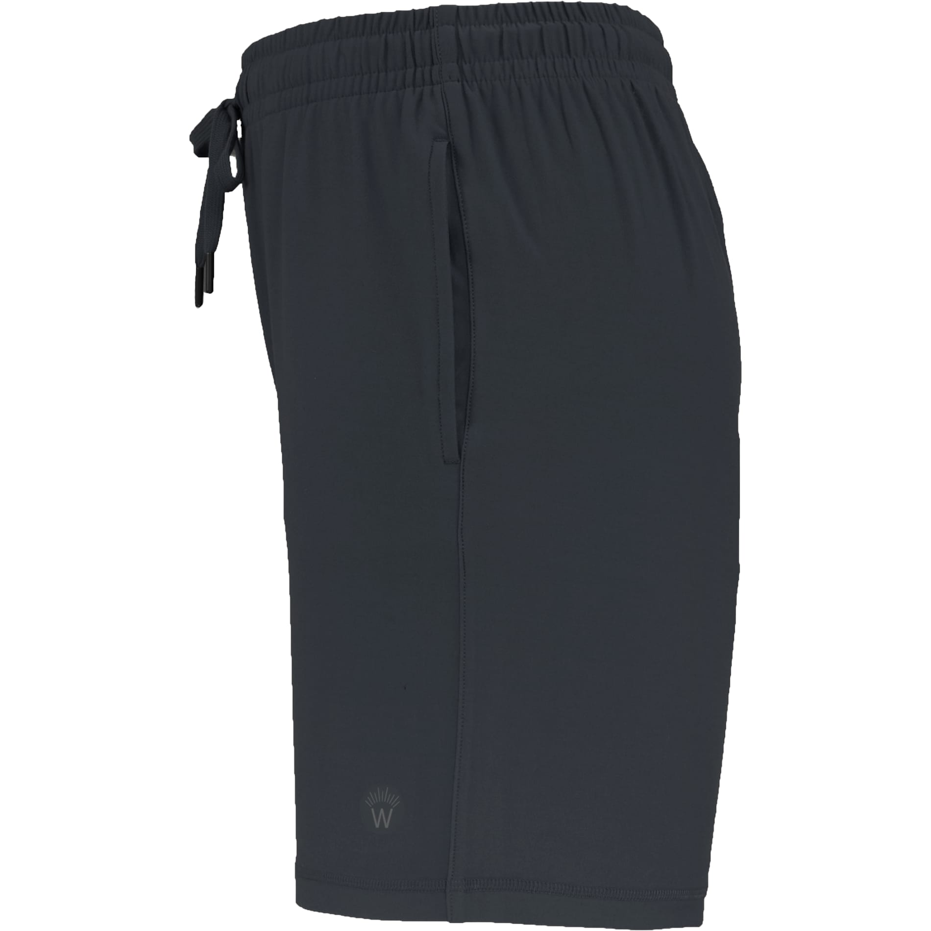 Left View of Grey WELLABLE Women's Knit Short plain