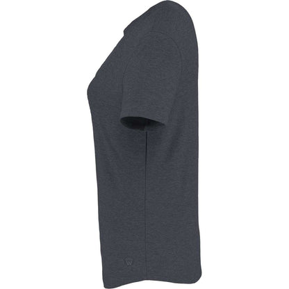 Left View of Grey WELLABLE Women's Short Sleeve Tee plain