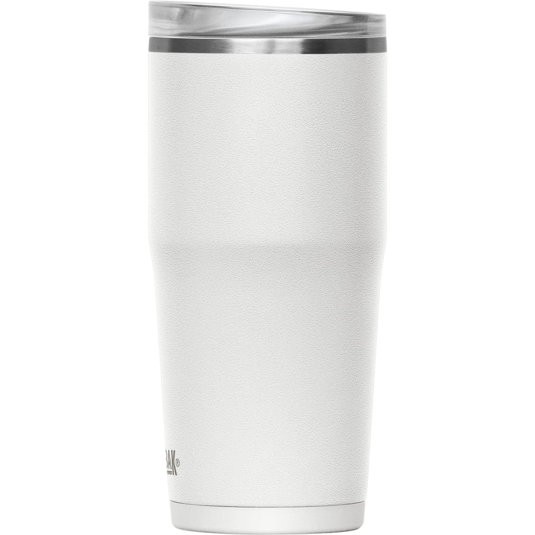 Left View of White Camelbak Thrive Leakproof Tumbler 20oz plain