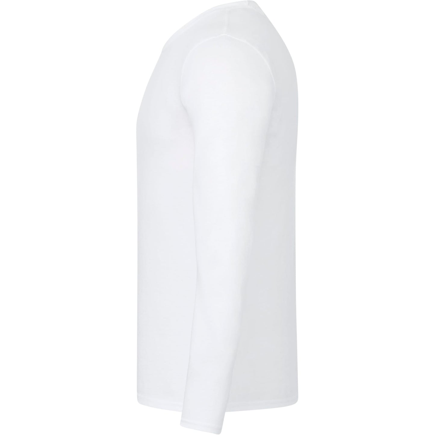 Left View of White tentree Organic Cotton Longsleeve Tee - Men's plain