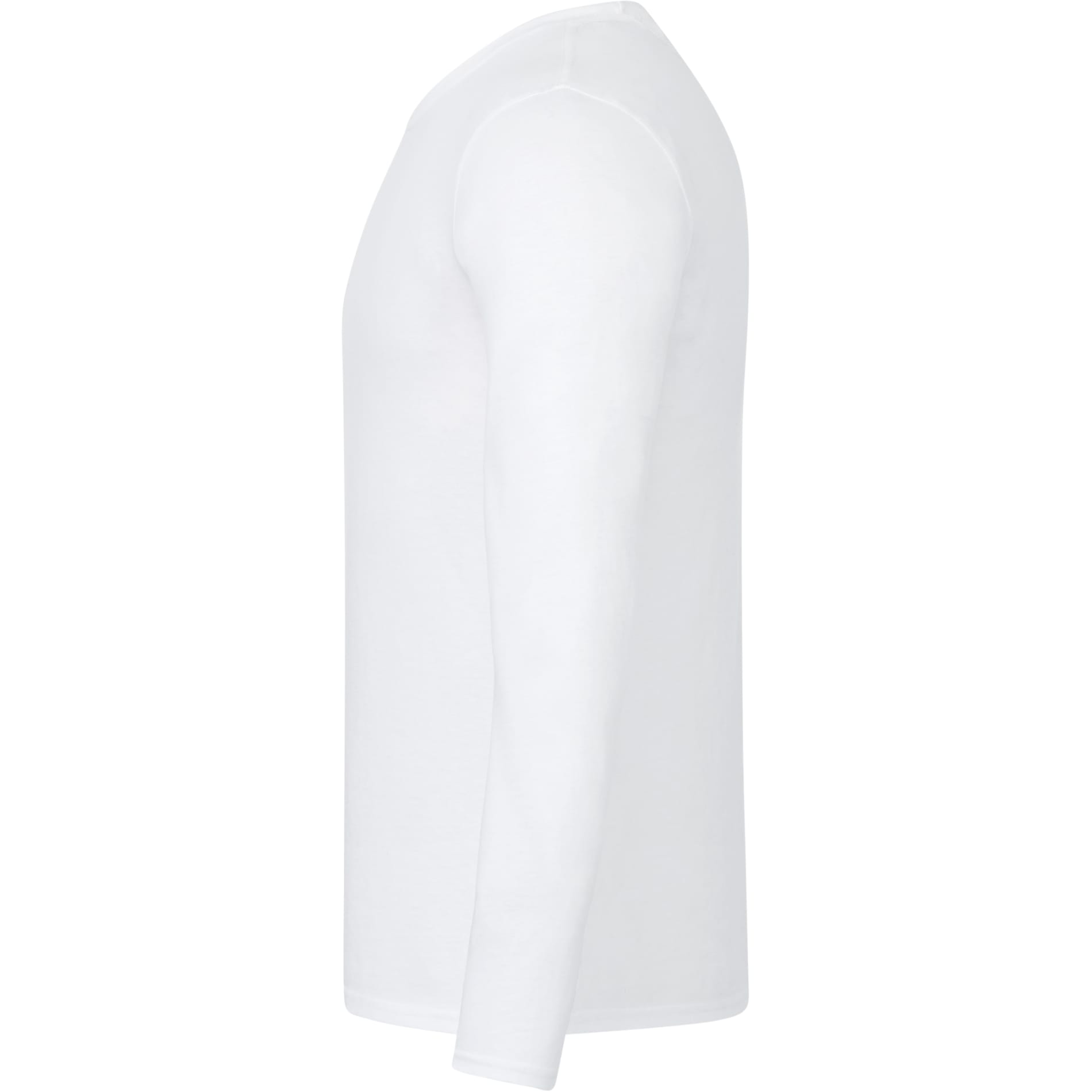 Left View of White tentree Organic Cotton Longsleeve Tee - Men's plain