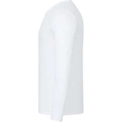 Left View of White tentree Organic Cotton Longsleeve Tee - Men's plain