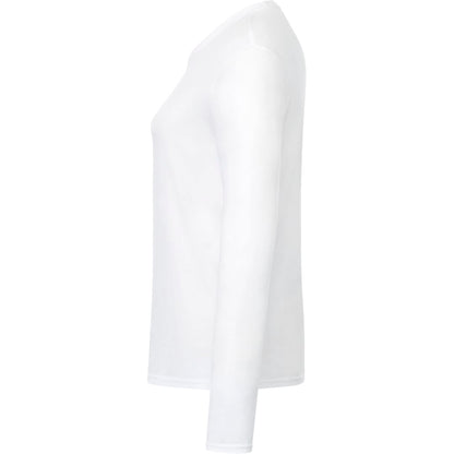 Left View of White tentree Organic Cotton Longsleeve Tee - Women's plain