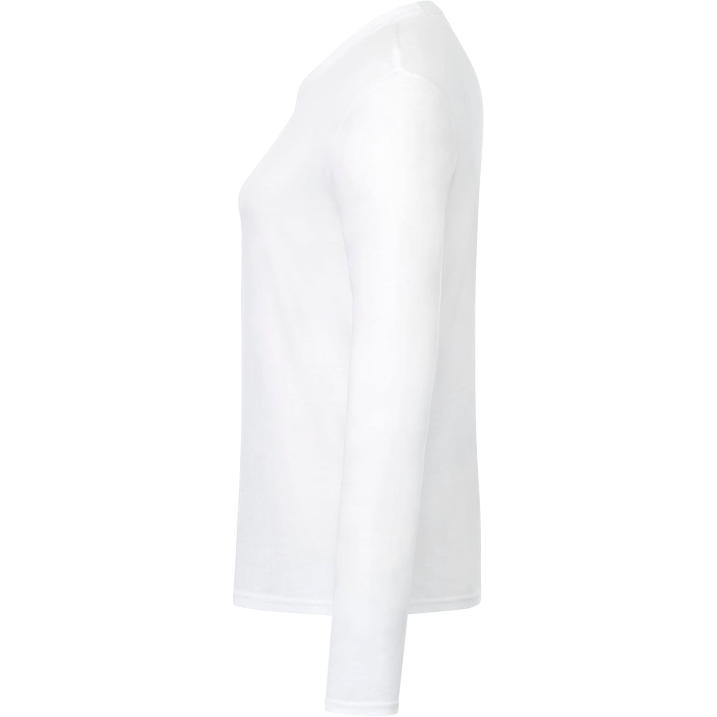 Left View of White tentree Organic Cotton Longsleeve Tee - Women's plain