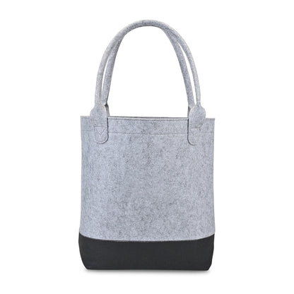 Light Grey/Black Out of the Woods® Felt Colorblock Tall Tote plain