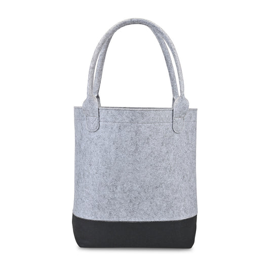 Light Grey/Black Out of the Woods® Felt Colorblock Tall Tote plain