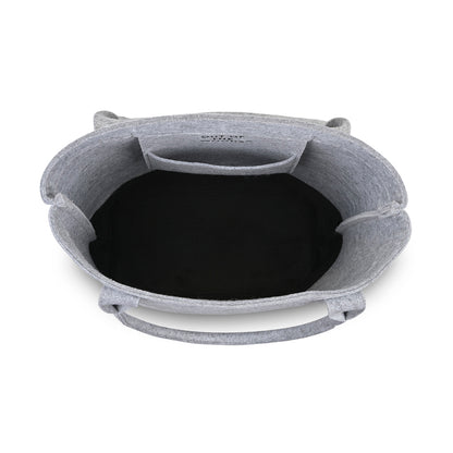 Light Grey/Black Out of the Woods® Felt Colorblock Tall Tote plain