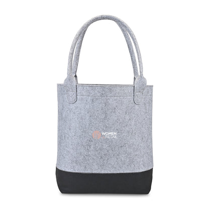 Light Grey/Black Out of the Woods® Felt Colorblock Tall Tote