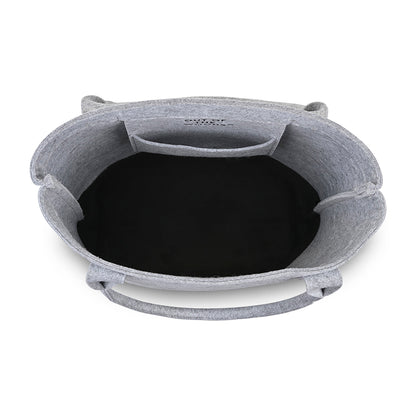 Light Grey/Black Out of the Woods® Felt Colorblock Tall Tote